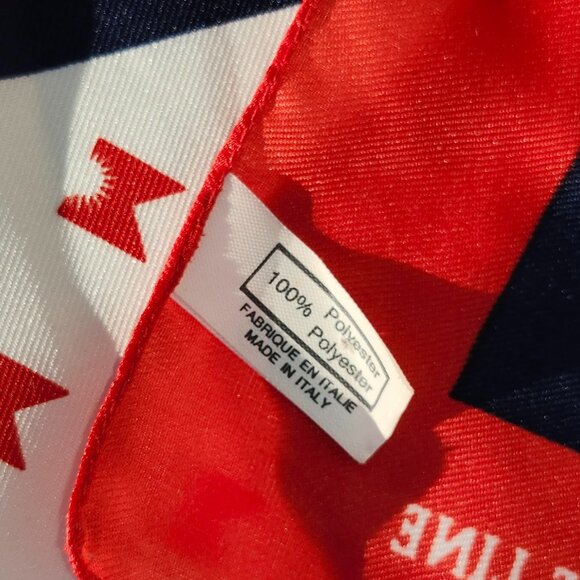 VINTAGE Norwegian Cruise Lines Scarf Made in Italy - Picture 3 of 4